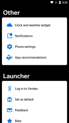 Yandex Launcher android App screenshot 1